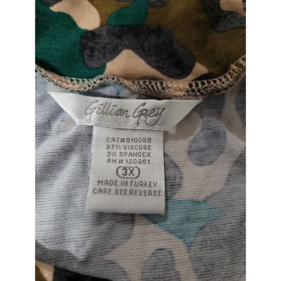 Gillian Grey Plus Size 3X Camouflage Print Tunic Skirt Set See Description - Picture 9 of 10